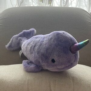 FAO Schwarz Purple Narwhal Plush Toy